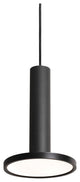 Luna, LED Pendant, 8", Black