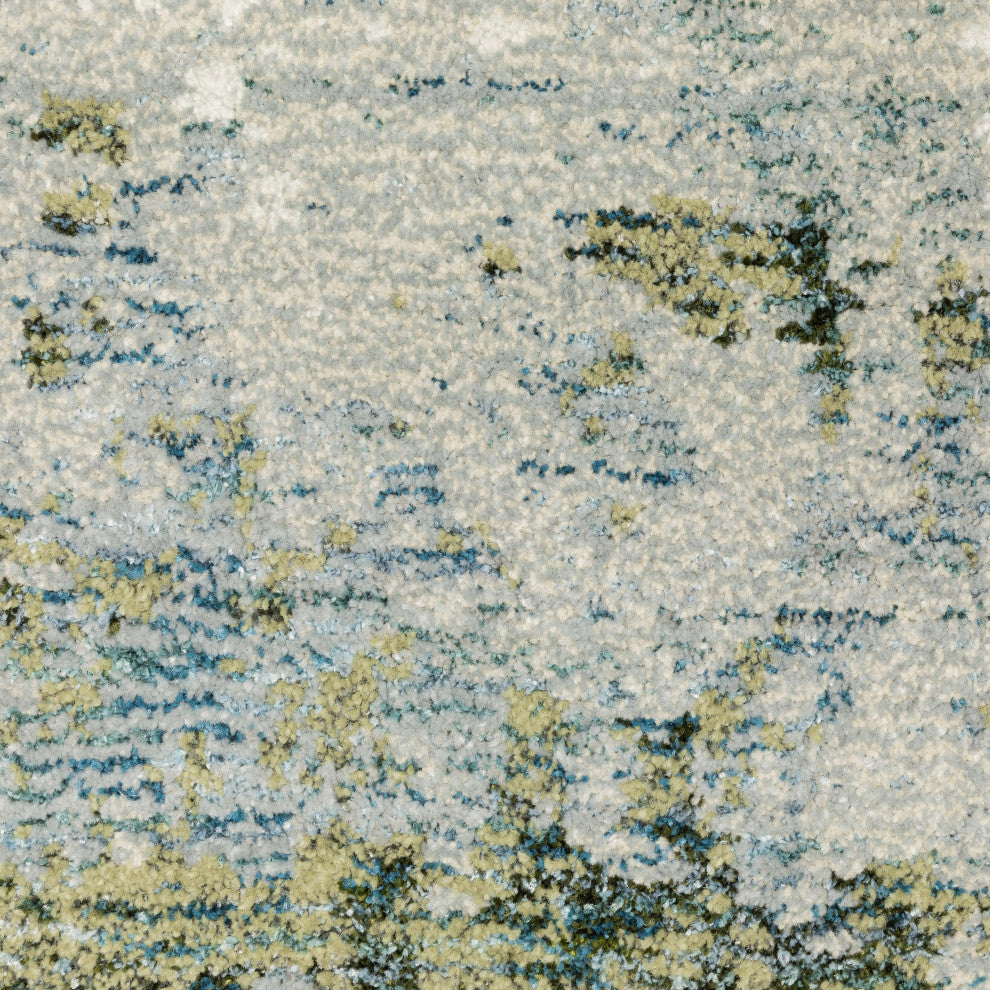 Oriental Weavers Evolution Blue/ Green Abstract Indoor Area Rug 7'10" RND