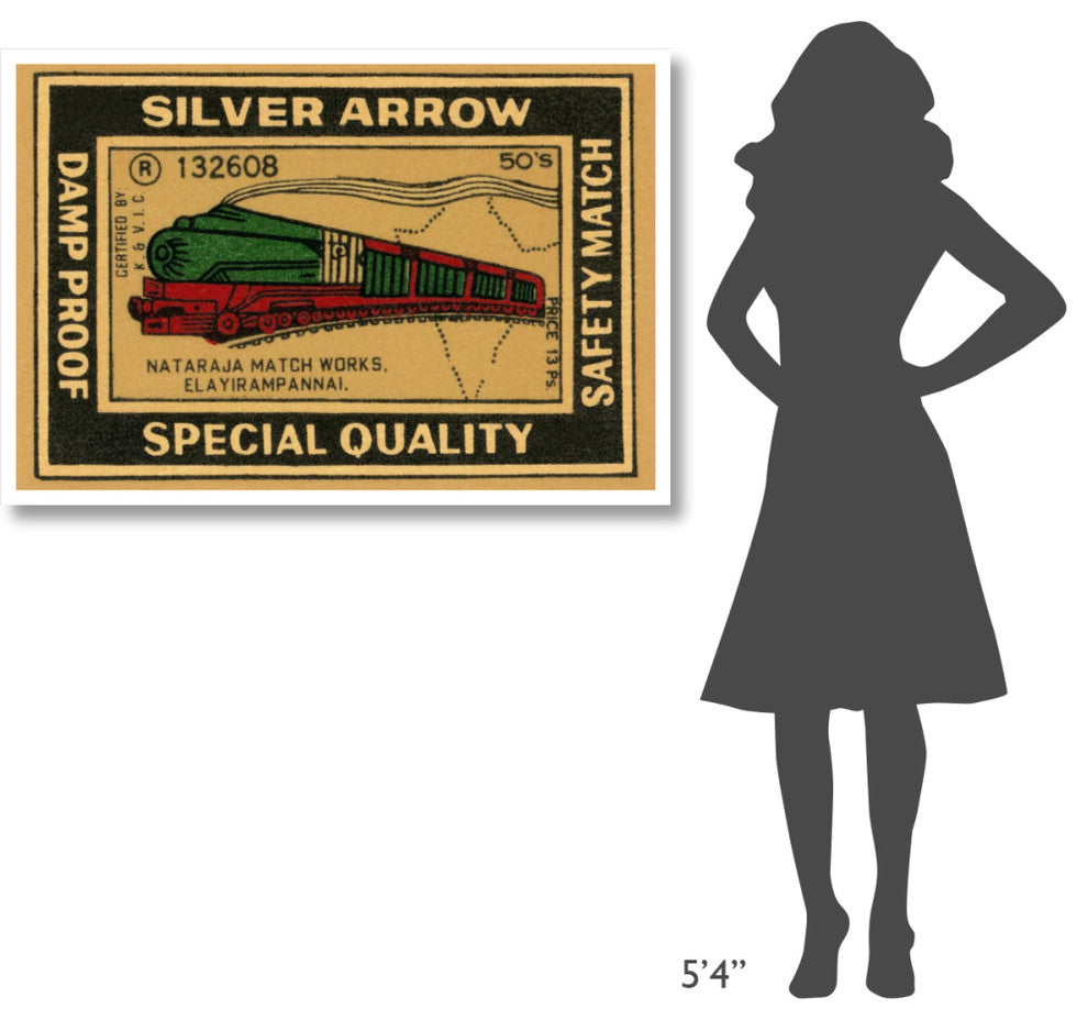 "Silver Arrow Safety Matches" Digital Paper Print by Phillumenart, 46"x31"