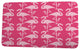 Palm Beach Flamingo Heart Martini Animal Print Bath Mat, Pink, 21"x34"