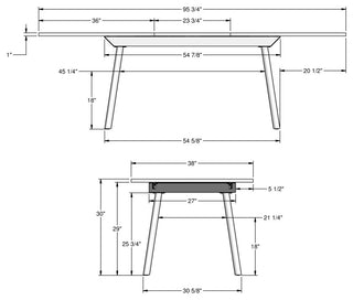 Amisco Faber Extendable Dining Table, Basalt Tfl / Black Metal