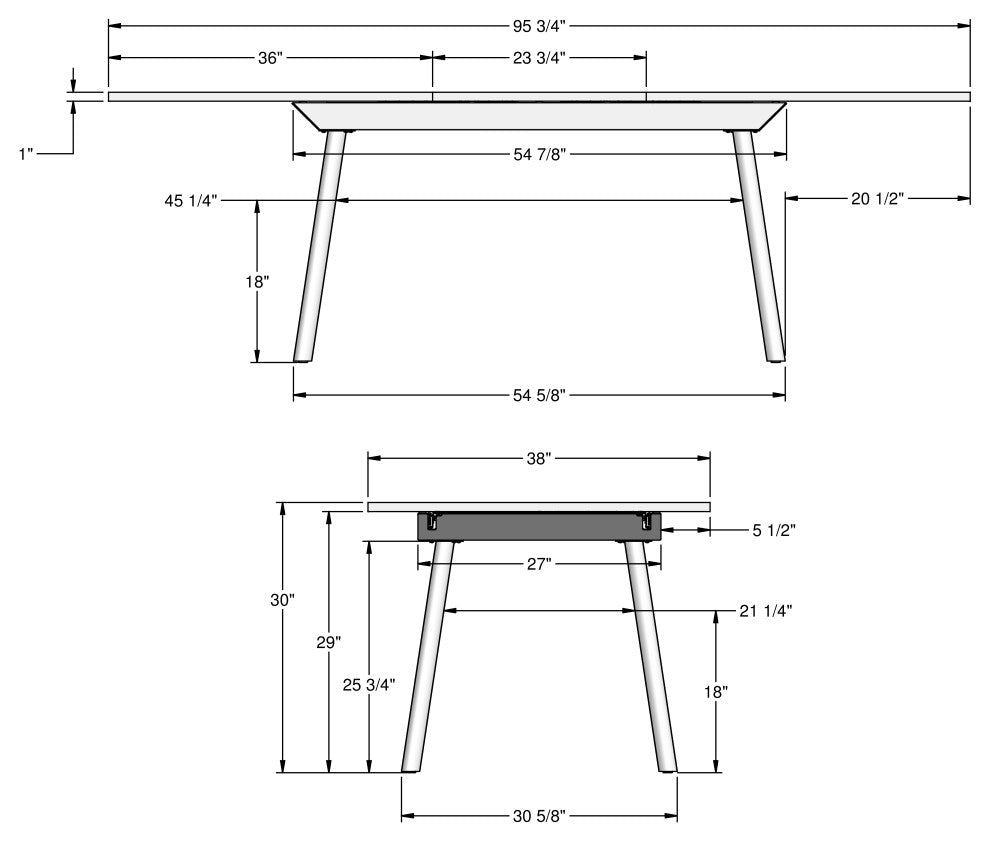 Amisco Faber Extendable Dining Table, Basalt Tfl / Black Metal