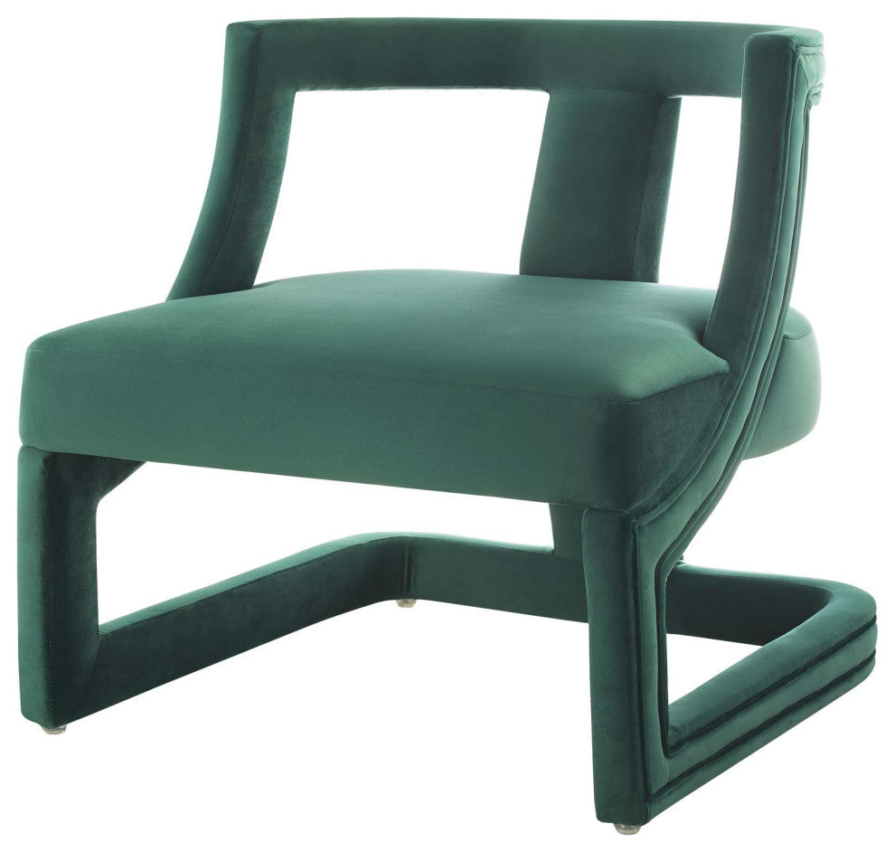 Armchair Accent Chair, Set of 2, Green, Velvet, Modern, Lounge Cafe Hospitality