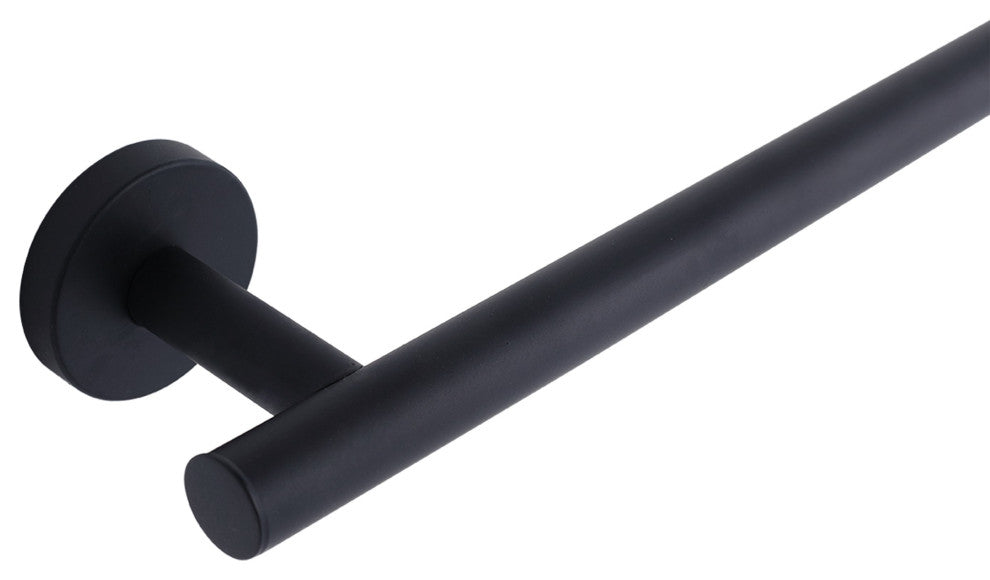 Elizabeth 24 in. Wall Mounted Towel Bar in Matte Black