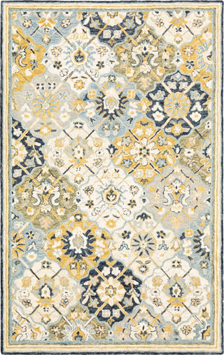 Oriental Weavers Alfresco Blue/ Gold Geometric Indoor Area Rug 3'6"X5'6"