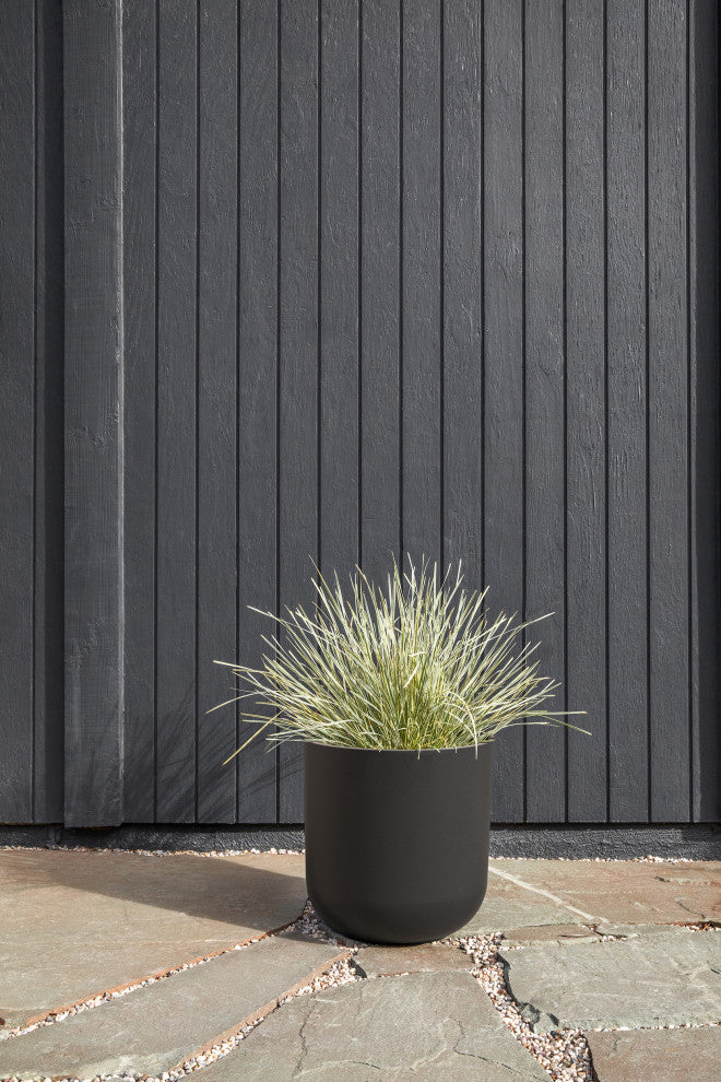 Pure Series Kona Planter, Black, 15", 2 Pack