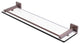 Montero 22" Glass Shelf with Gallery Rail, Antique Copper