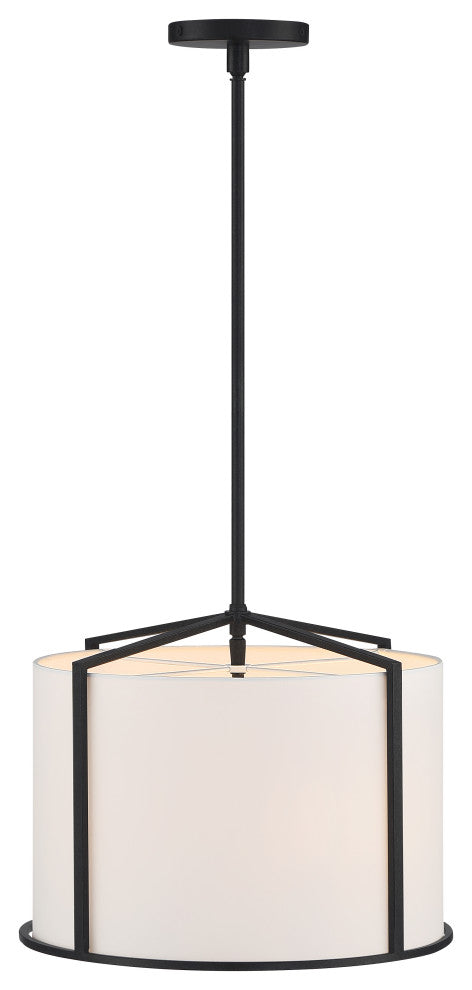 Carlyn Four Light Pendant in Black