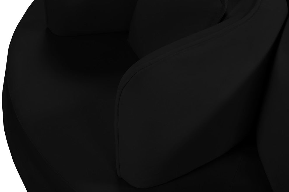 Circlet Velvet Upholstered Roundabout Sofa, Black