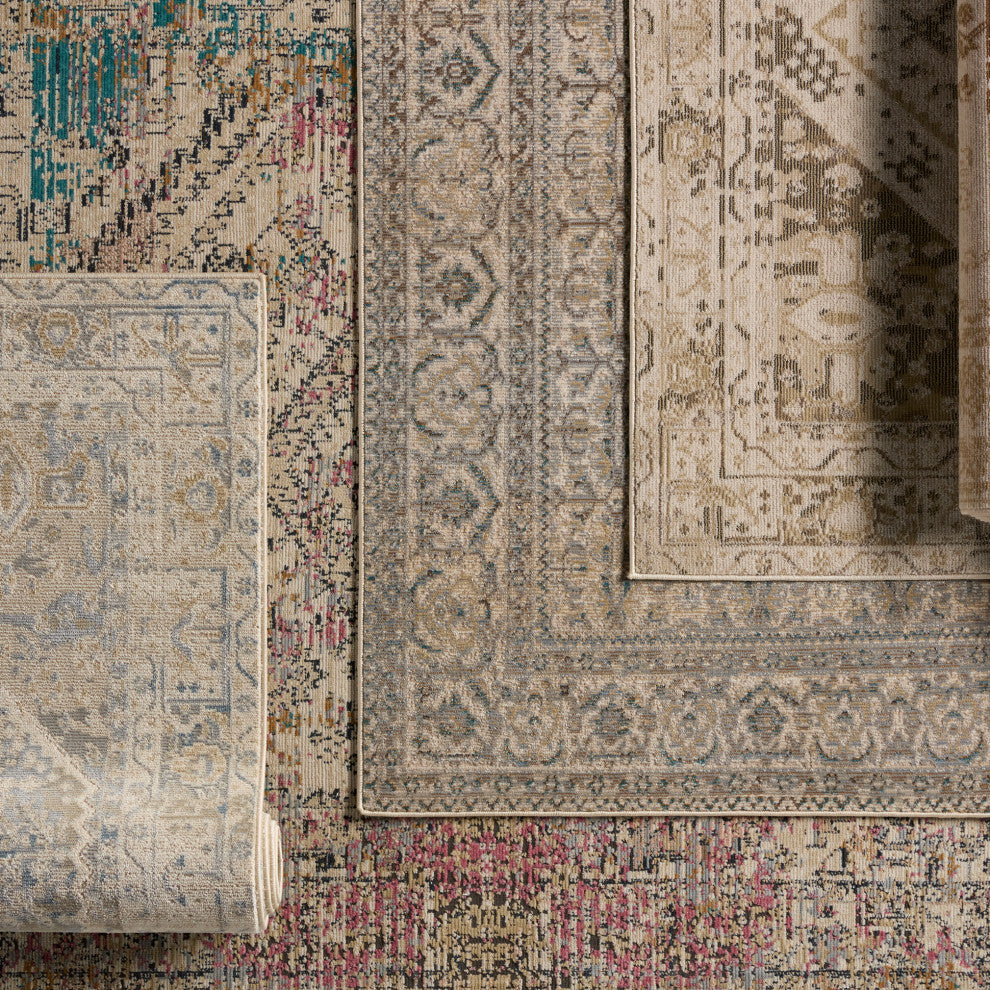 Vibe Armeria Outdoor Medallion Multicolor/Ivory Rug 4'X5'7"