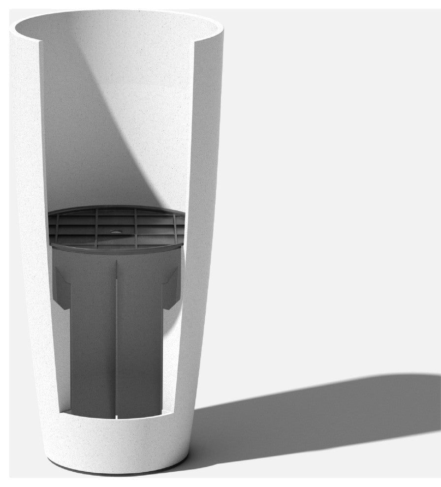 Veradek Pure Series Selena 28" Planter, White, 28 in. - One Pack