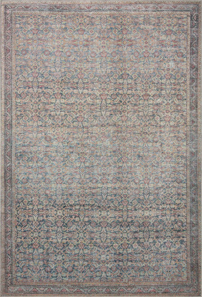 Loloi II Adrian Denim / Multi 2'-6" x 9'-6" Runner Rug