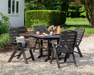 Polywood Nautical 5-Piece Dining Set, White