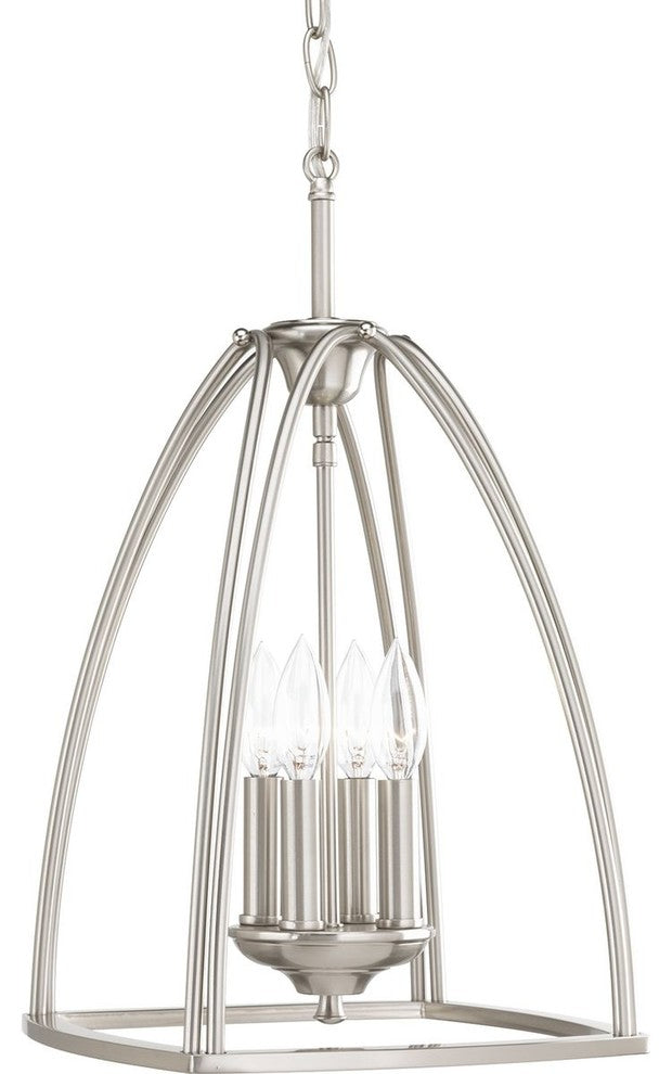 Tally 4-Light Foyer Light, Brushed Nickel