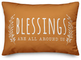 Blessings are all around us 14"x20" Throw Pillow