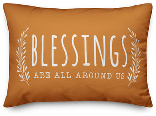 Blessings are all around us 14"x20" Throw Pillow