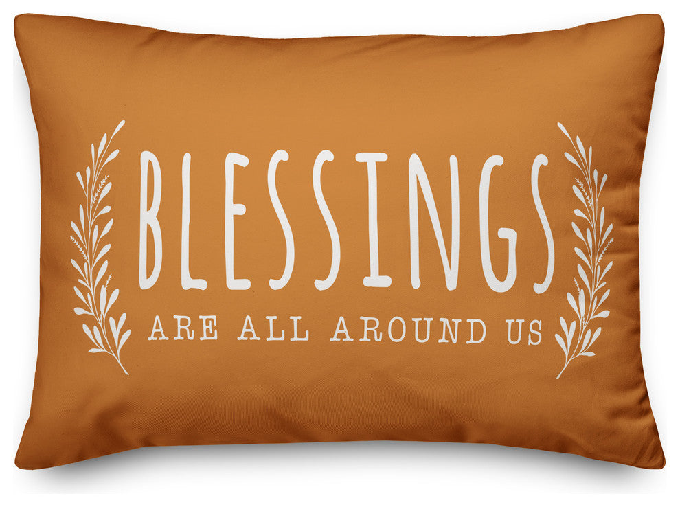 Blessings are all around us 14"x20" Throw Pillow