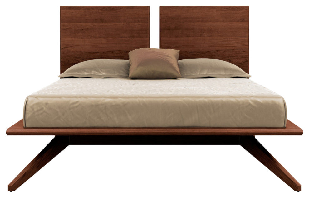 Copeland Astrid Bed With 2 Headboard Panels, Cognac Cherry, Cal King