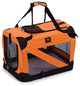 Folding Zippered Vista View House Pet Crate, Orange, Medium