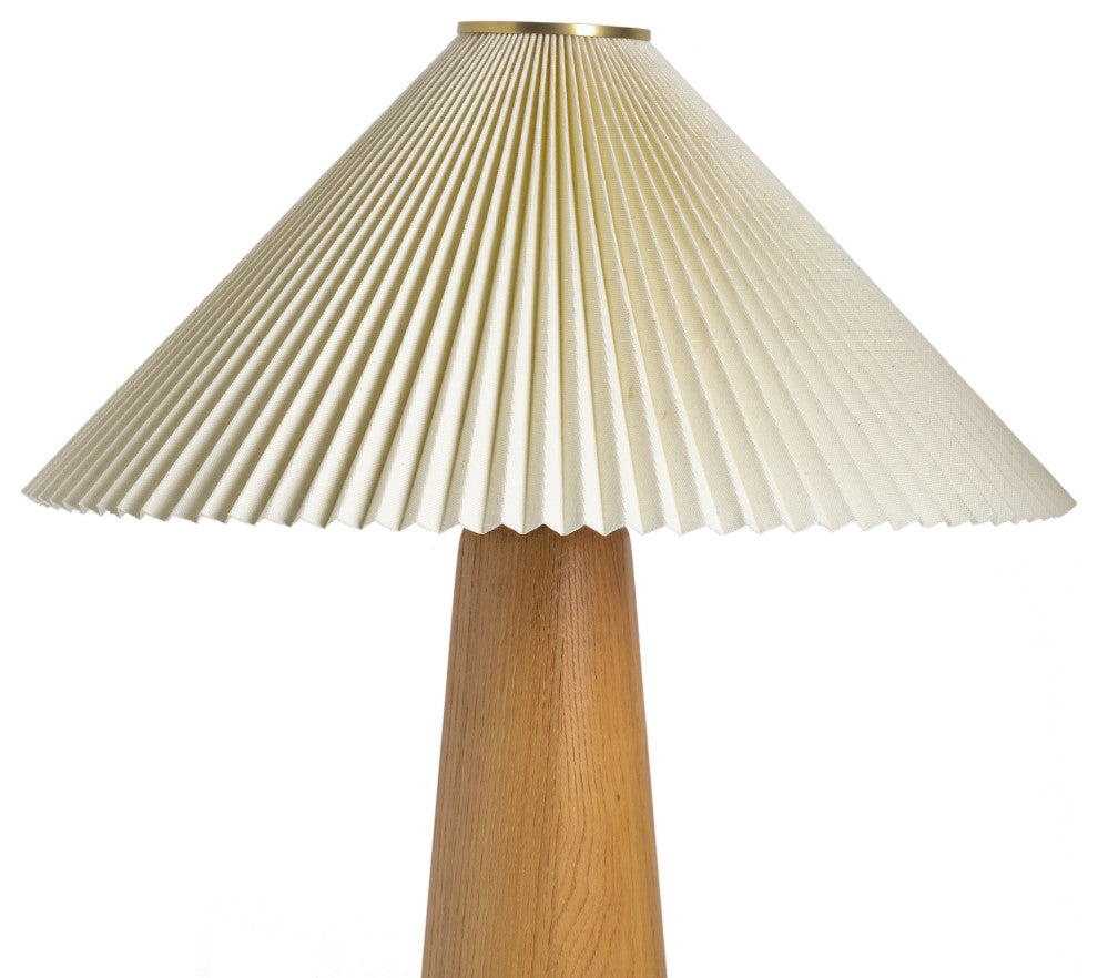 Nora Table Lamp-Light Oak