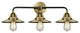 Innovations 288-3W-BAB-M4-AB 3 Light Vanity Light, Black Antique Brass