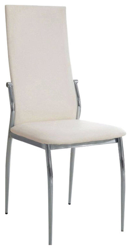 Kalawao Contemporary Side Chair, White Finish, Set Of 2