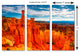 Thors Hammer, Bryce Canyon, Utah Canvas Print, 3 Panel Split, Triptych, 24x16