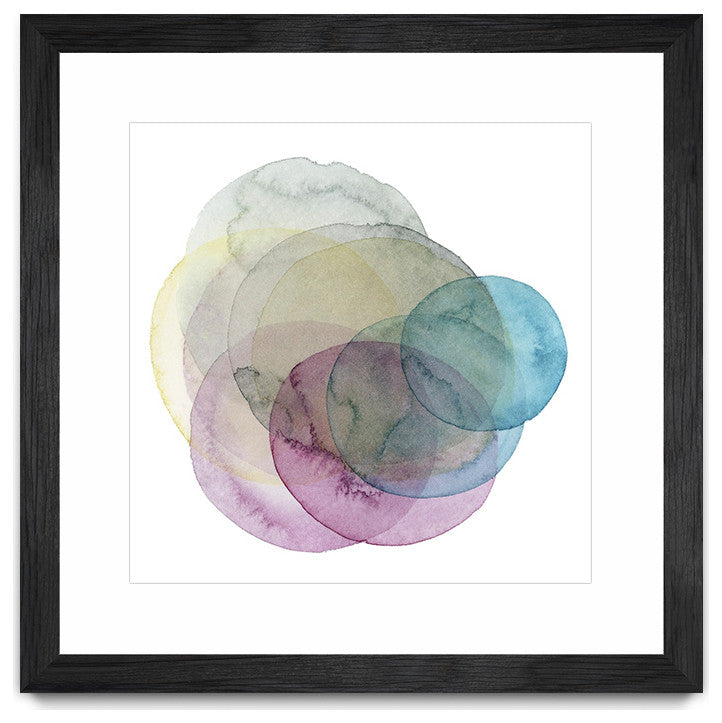 "Evolving Planets II" Matted and Framed, 36" X 36"