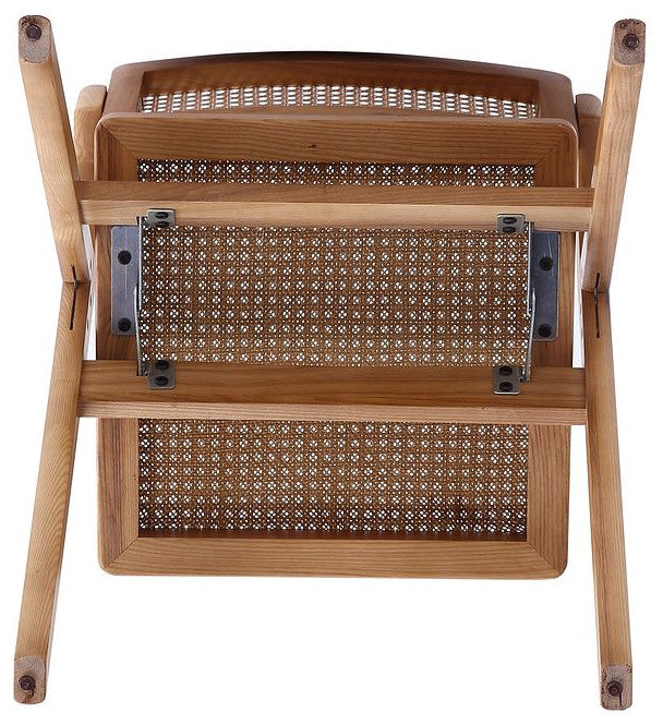 Manhattan Comfort Lambinet Dining Folding Chair, Nature, Set of 2