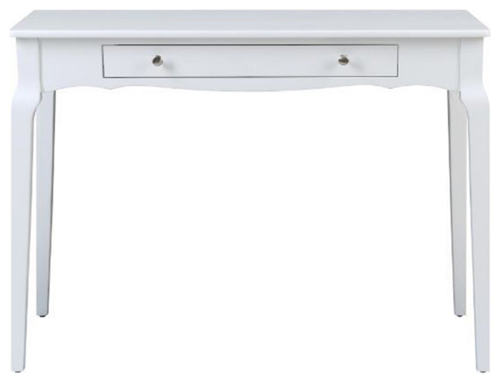 Writing Desk With Storage Drawers, White