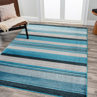 Duxbury Gradient Ticking Striped Blue/Navy 4'x6' Area Rug