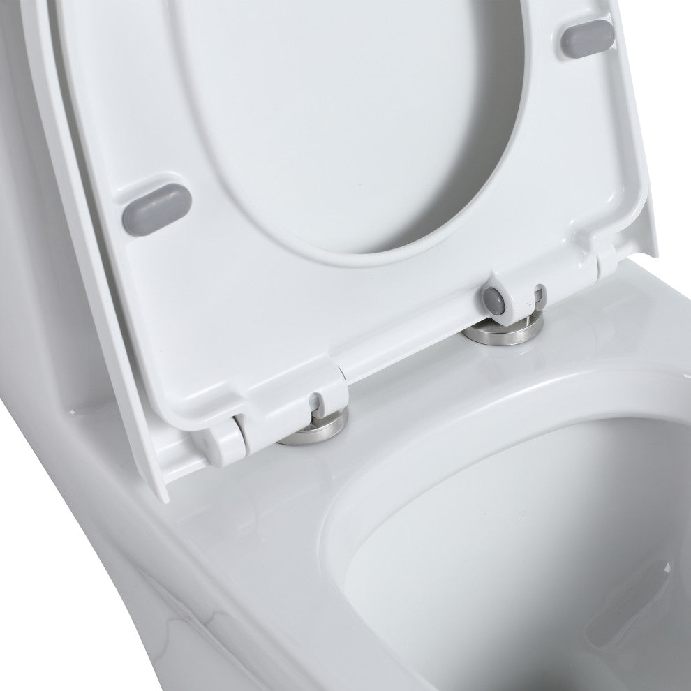 28 Inch Ceramic One Piece Toilet With Soft Close Seat
