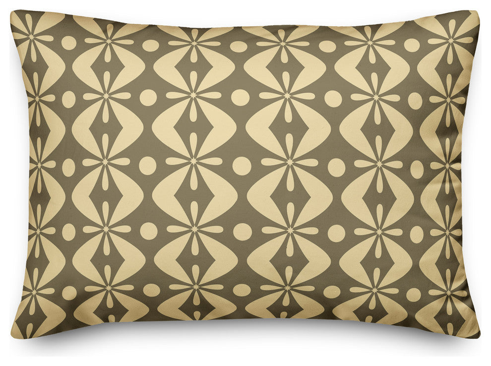 Folk Pattern in Cream Throw Pillow