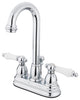 Kingston Brass 4" Centerset Bathroom Faucet, Polished Chrome