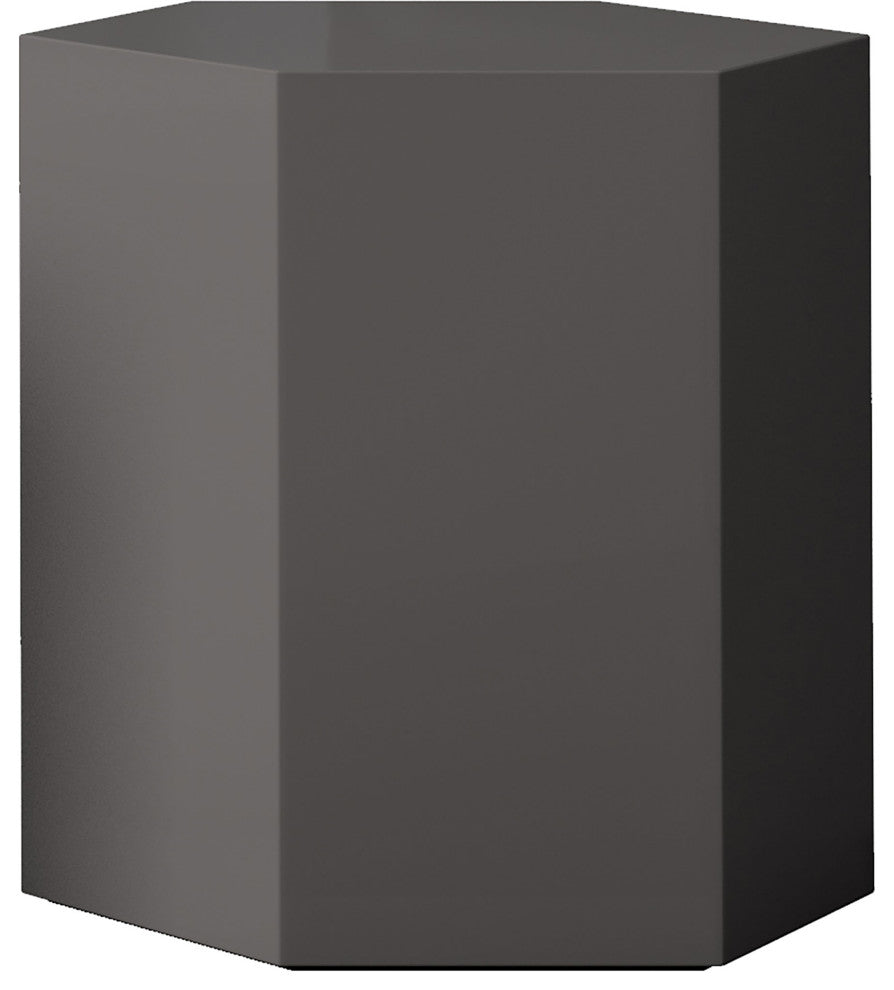 Centre 18in. Occasional Table, Glossy Dark Gull Gray