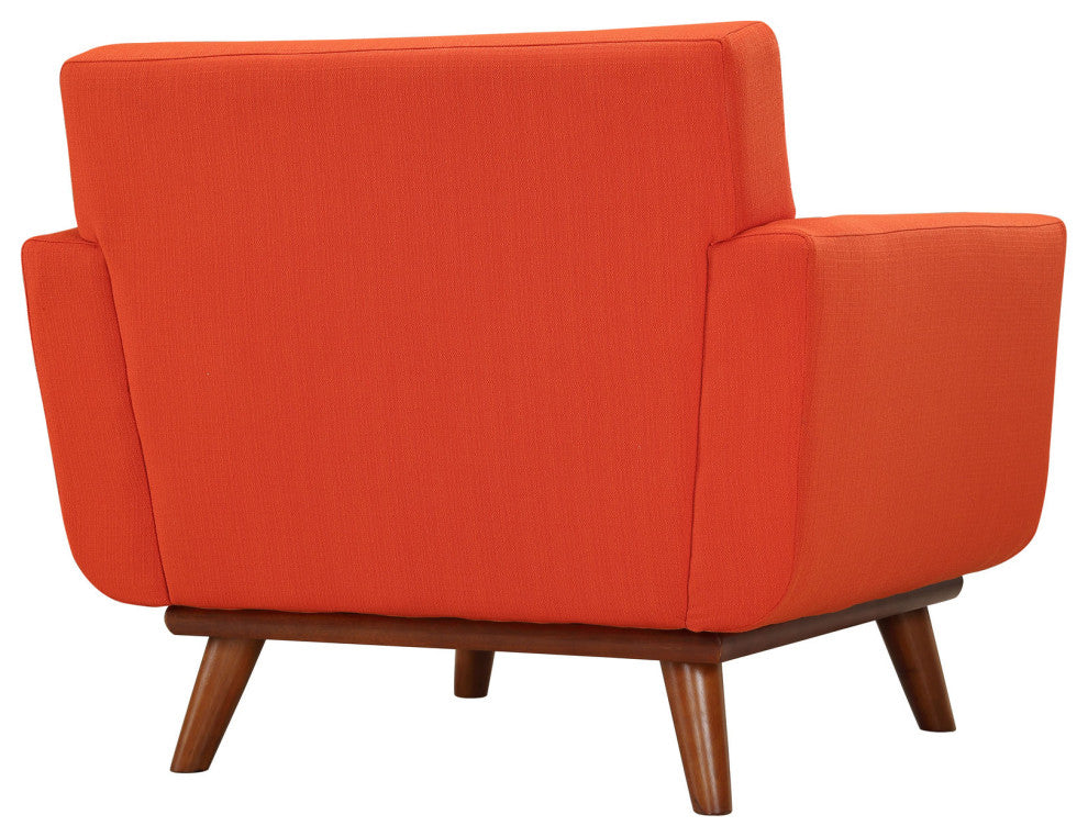 Modern Atomic Red Engage Armchair Wood Set of 2
