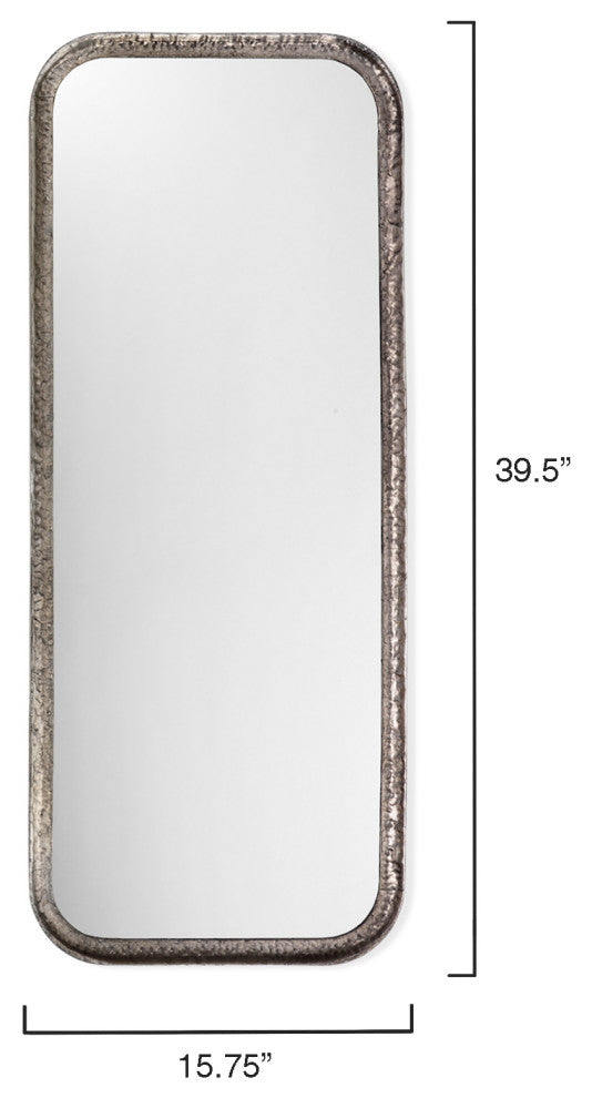 Capital Iron Rectangle Mirror, Silver Leaf Metal