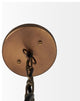 Willson 17Lx17Wx29H Black Iron With Antique Brass Dome Pendant Light