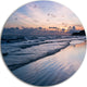 Blue Sunset Sea Waves Thailand, Beach Large Disc Metal Wall Art, 23"