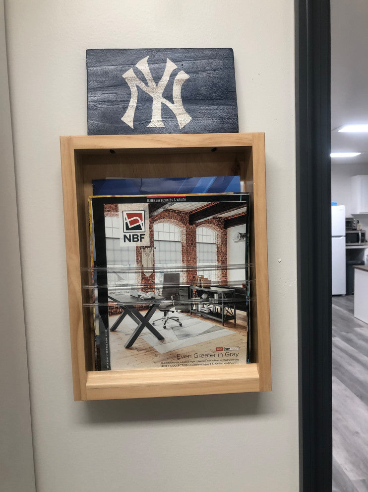 Montclair Recessed Magazine Rack, Unfinished