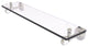 Pacific Grove 16" Glass Shelf with Twisted Accents, Satin Nickel