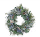 Mixed Pine, Blueberries and Snowy Pine Cones Artificial Christmas Wreath, Unlit