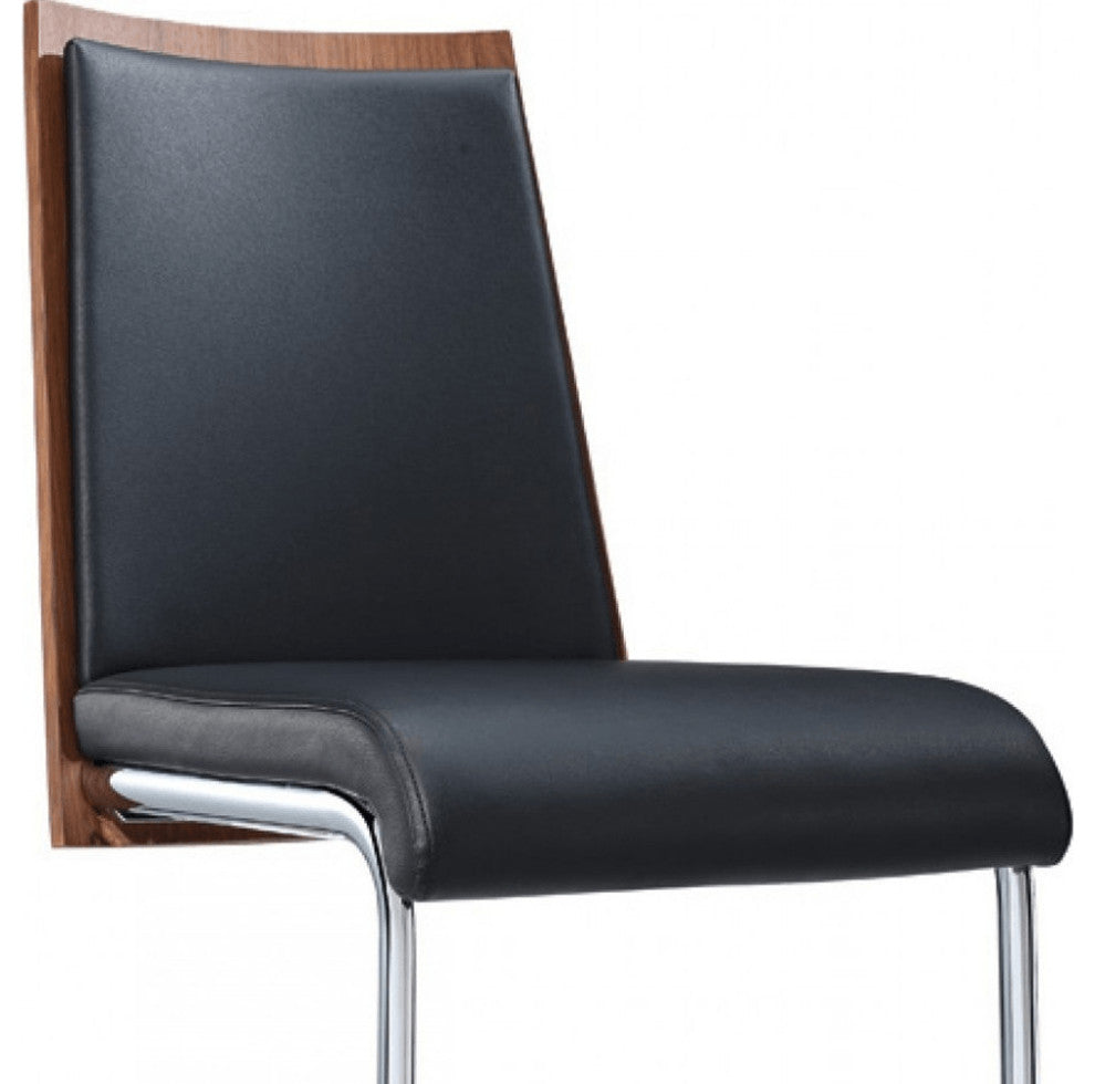 Morgan - Modern Black & Walnut Dining Chair (Set Of 2)