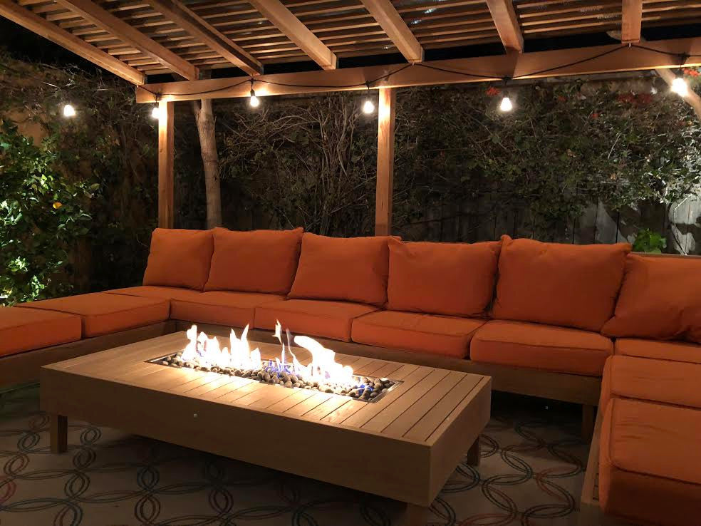 24" Low Profile T Burner and Complete Deluxe Propane Fire Pit Kit
