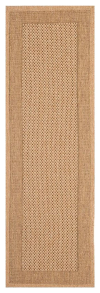 Safavieh Courtyard 9' X 12' Power Loomed Rug in Natural and Gold