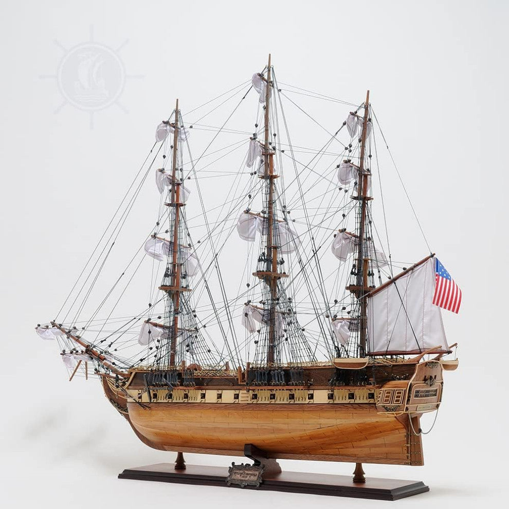 Old Modern Handicrafts T012B USS Constitution Large With Floor Display Case