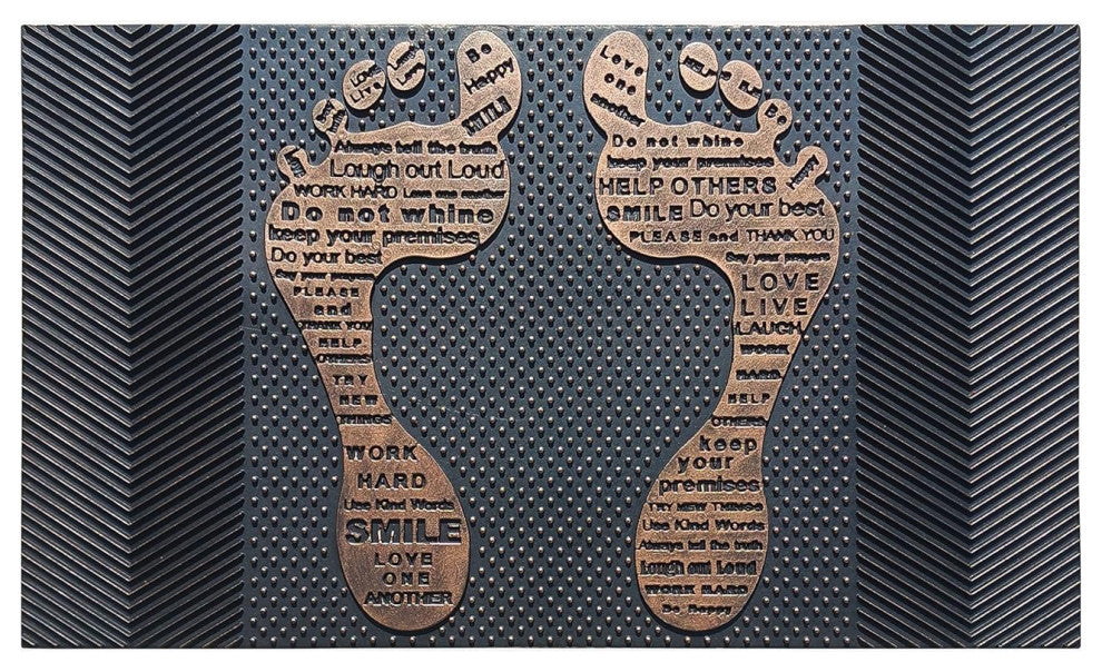 A1HC Rubber Pin Welcome Door Mats 18"x30" for Outdoor Entrance