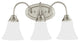 Generation Lighting Lighting 3-Light Holman Sconce, Brushed Nickel