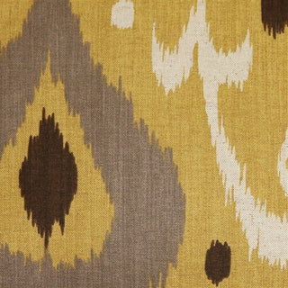 Pillow Decor - Indah Ikat Yellow 20 x 20 Throw Pillow