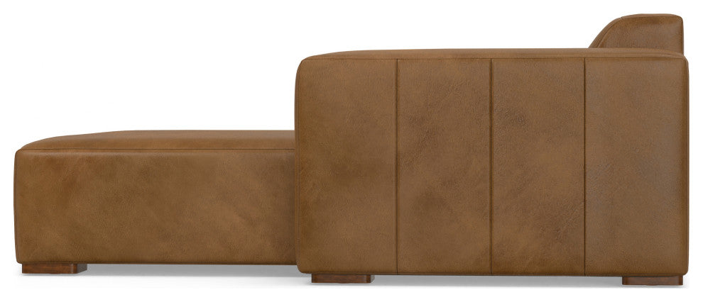 Rex Right-Facing Modular Sectional Sofa in Genuine Leather